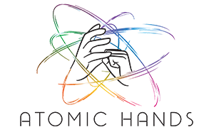 Atomic Hands logo.