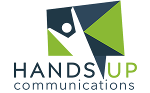 Hands Up Communications logo.