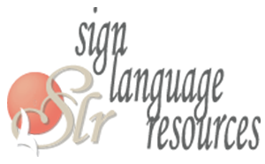 Sign Language Resources (SLR) logo.