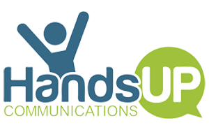 Hands Up Communications logo.