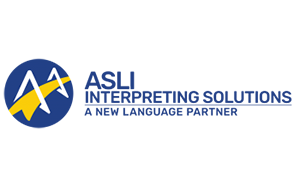 ASLI Interpreting Solutions logo.