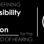 2axend's slogan (Redefining Accessibility, Equity and Inclusion for the Deaf and Hard of Hearing) is next to the GAAD logo.