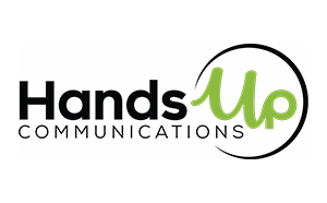 Hands Up Communications logo.